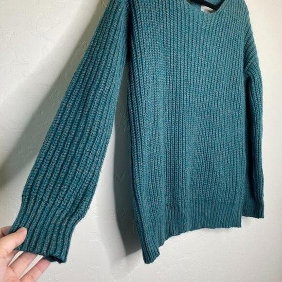 Sparkle & Fade UO Blue Cage Back Knitted Sweater Small - Picture 4 of 9